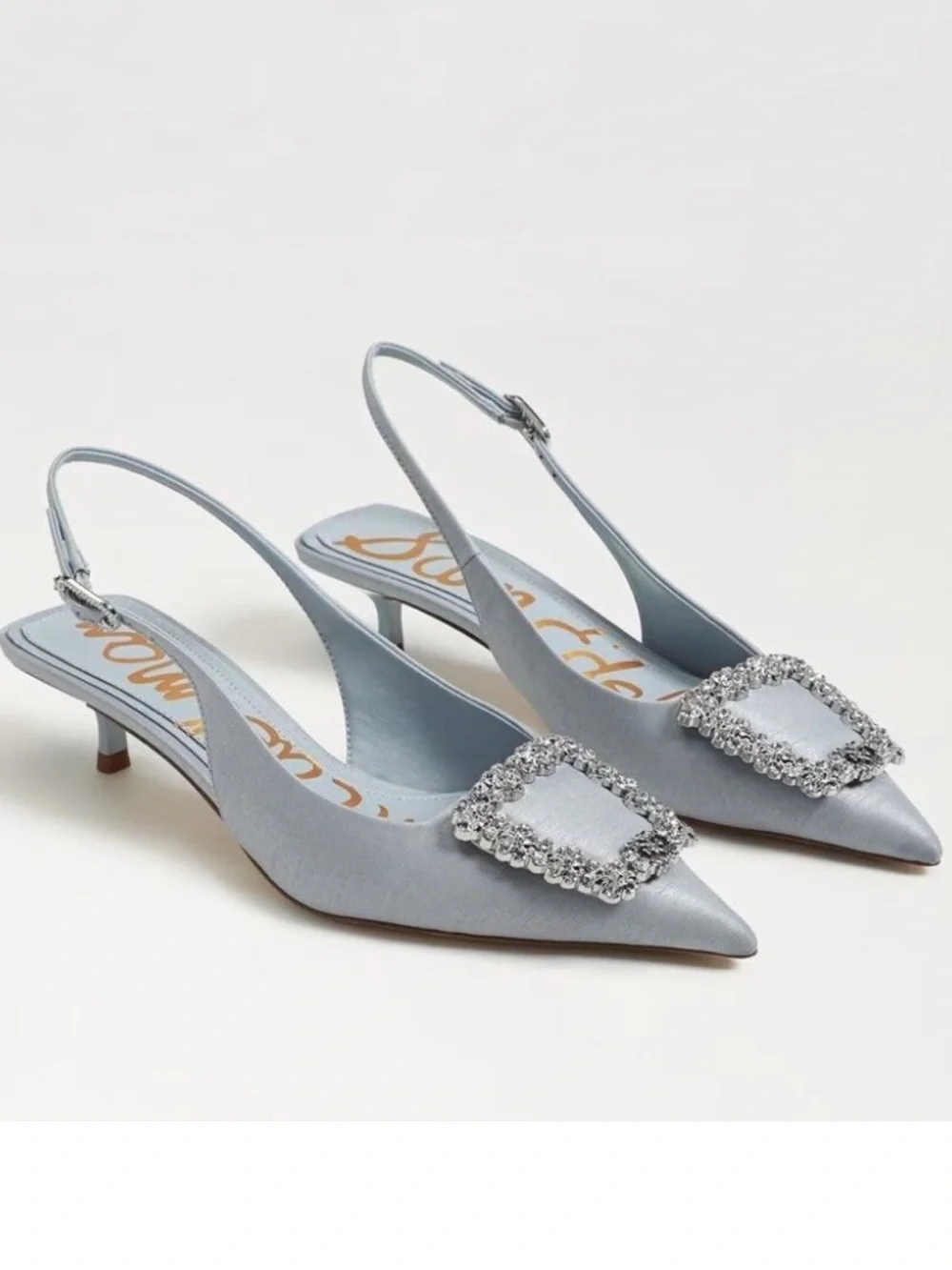 Sam Edelman Kaitlyn Sling Back Heels in Cape Blue 5.5 Womens wedding